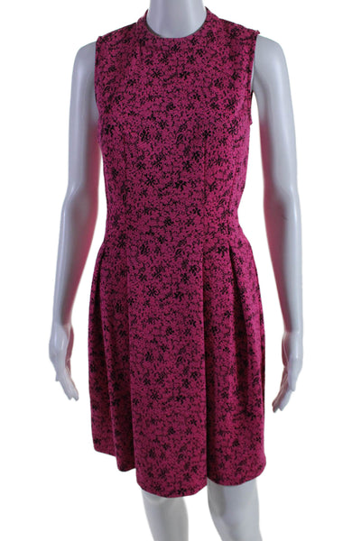 Marc New York Womens Floral Print Sleeveless A Line Dress Pink Black Size 2