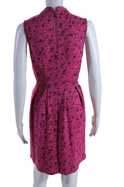 Marc New York Womens Floral Print Sleeveless A Line Dress Pink Black Size 2