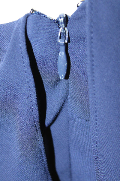 Parker Womens Navy Sharon Gown Blue Size 4 11089266