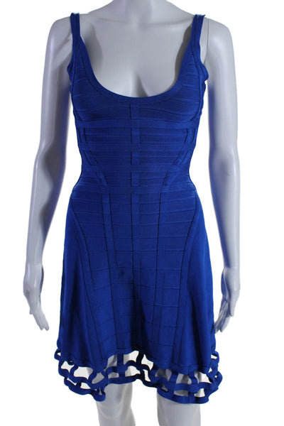 Hervé Léger Womens Blue Vivien Cage Dress Blue Size 0 14187997