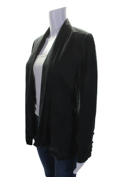 Hatch Womens Open Front Ling Sleeve Unlined Jacket Black Size 0