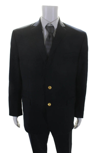 Lauren Ralph Lauren Mens Navy Two Button Long Sleeve Blazer Pant Suit Set Size40