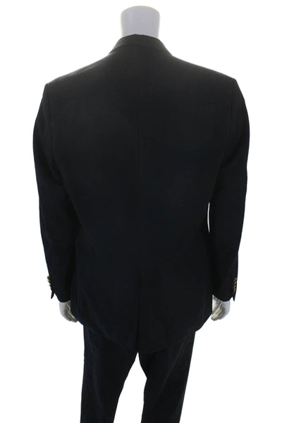 Lauren Ralph Lauren Mens Navy Two Button Long Sleeve Blazer Pant Suit Set Size40