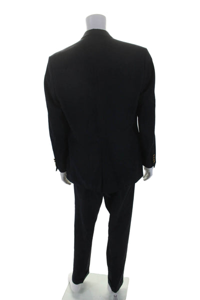 Lauren Ralph Lauren Mens Navy Two Button Long Sleeve Blazer Pant Suit Set Size40