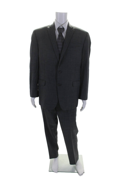 Lauren Ralph Lauren Mens Dark Gray Long Sleeve Blazer Pants Suit Set Size 44