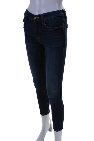 Frame Womens Dark Wash High Rise Skinny Jeans Blue Size 25