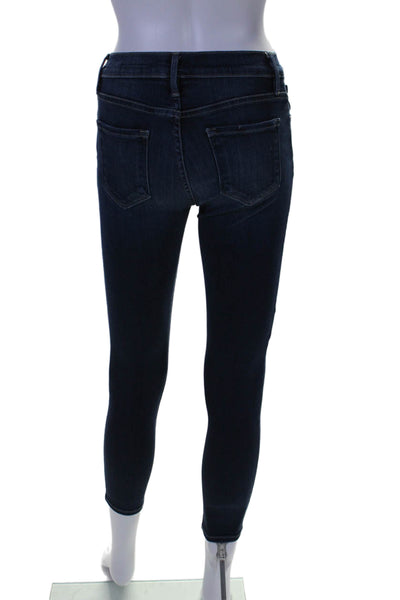 Frame Womens Dark Wash High Rise Skinny Jeans Blue Size 25