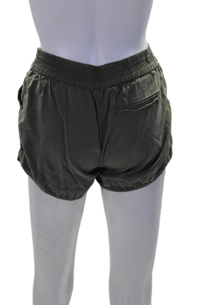 Joie Womens Olive Green High Waisted Pockets Pull On Mini Shorts Size XS