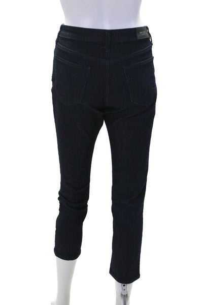 Broome Street Kate Spade Womens Dark Wash Cropped Jeans Blue Denim Size 28