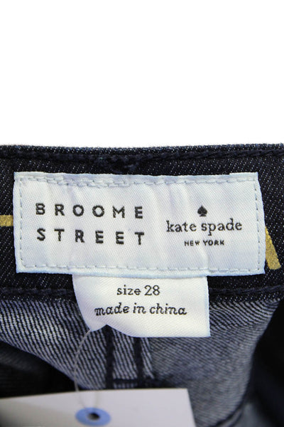 Broome Street Kate Spade Womens Dark Wash Cropped Jeans Blue Denim Size 28
