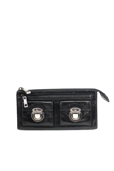 Marc Jacobs Women's Zip Closure Leather Wallet Black