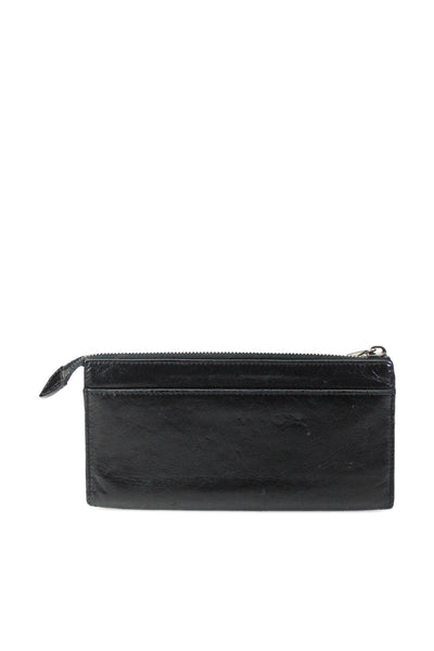 Marc Jacobs Women's Zip Closure Leather Wallet Black