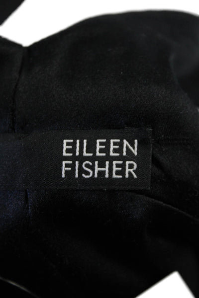 Eileen Fisher Womens Sleeveless Scoop Neck Knee Length Shift Dress Black Small