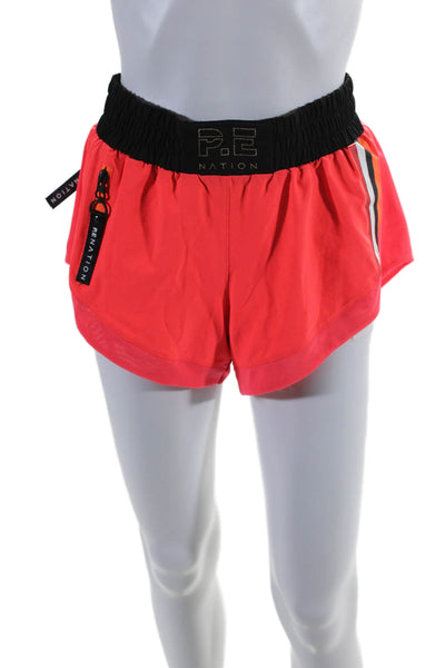 PE Nation Women's Elastic Waist Pull-On Running Shorts Pink Size XS