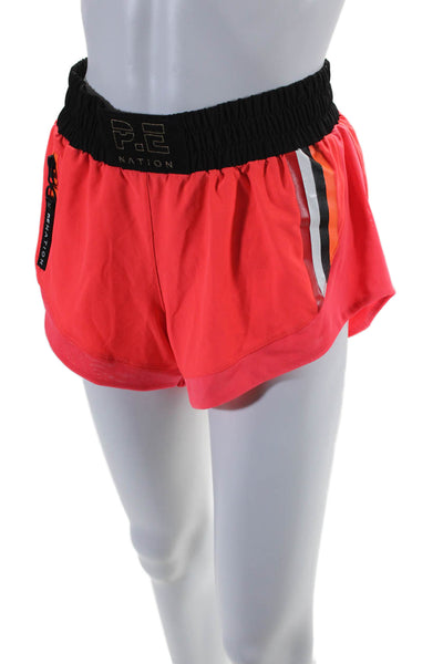 PE Nation Women's Elastic Waist Pull-On Running Shorts Pink Size XS