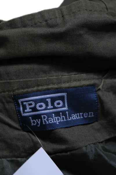 Polo Ralph Lauren Womens Full Zip Hooded Light Military Jacket Green Size S