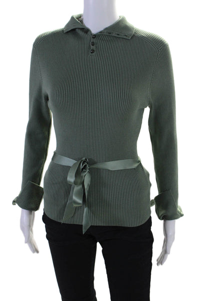 Carlisle Womens Rib Knit Long Sleeve Turtleneck Sweater Silk Gray Medium