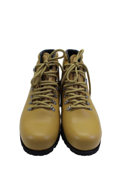 Merrell Mens Leather Striped Lace Up Ankle Boots Yellow Size 10