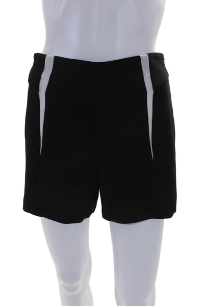 Rag & Bone Womens Black White Trim High Rise Side Zip Mini Shorts Size 0