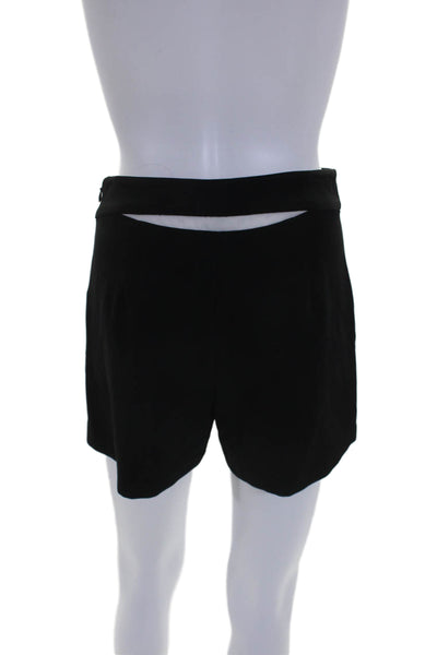 Rag & Bone Womens Black White Trim High Rise Side Zip Mini Shorts Size 0