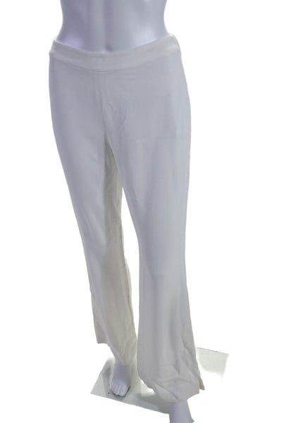 Kobi Halperin Womens High Rise Flare Leg Trouser Pants White Size Extra Small