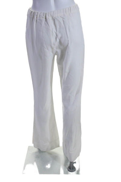 Kobi Halperin Womens High Rise Flare Leg Trouser Pants White Size Extra Small