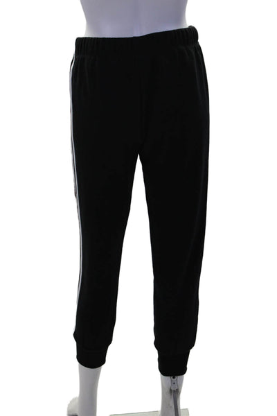 Wesley Womens Elastic Waist Tapered Leg Sweatpants Black Size Small