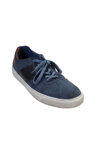 Jolt Men's Round Toe Suede Leather Trim Rubber Sole Sneakers Blue Size 11.5