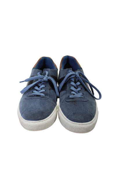 Jolt Men's Round Toe Suede Leather Trim Rubber Sole Sneakers Blue Size 11.5