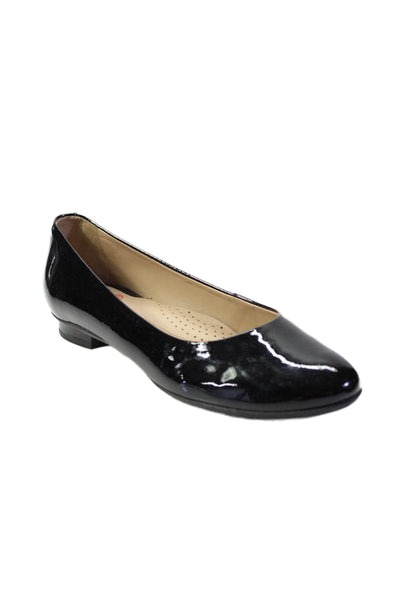 Marc Joseph New York Womens Patent Leather Almond Toe Ferris Flats Black Size 6