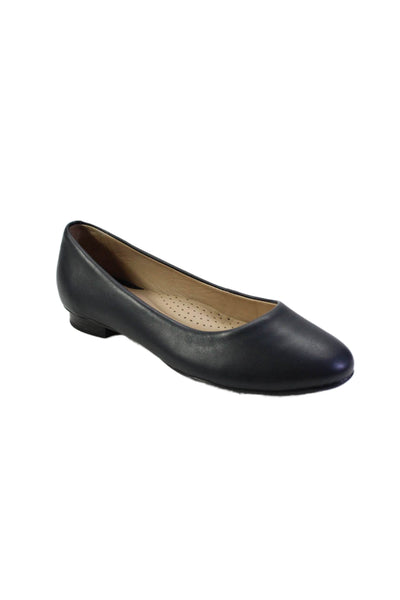 Marc Joseph New York Womens Leather Almond Toe Low Ferris Flats Black Size 6US