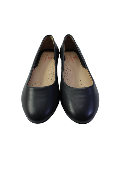 Marc Joseph New York Womens Leather Almond Toe Low Ferris Flats Black Size 6US