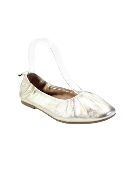 Cole Haan Grand.OS Womens Metallic Leather York Soft Ballet Flats Gold Size 6US