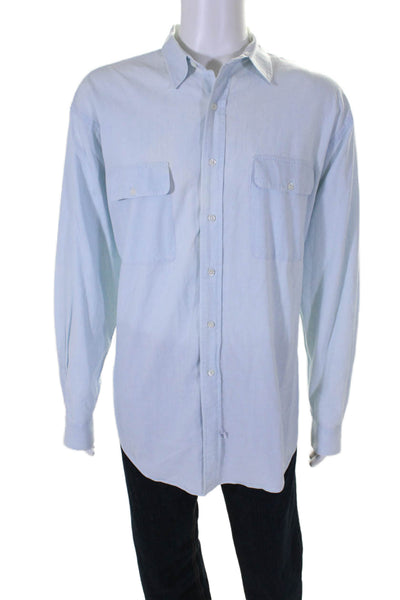 Polo Ralph Lauren Men's Button Down Long Sleeves Casual Shirt Blue Size XL