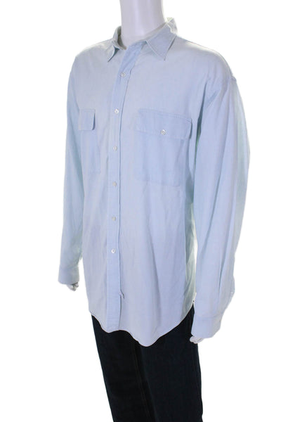 Polo Ralph Lauren Men's Button Down Long Sleeves Casual Shirt Blue Size XL