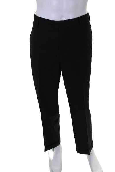 Zanella Men's Button Closure Flat Front Straight Leg Dress Pants Black Size 40