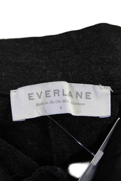 Everlane Womens Side Zip Elastic Waist Tapered Leg Pants Black Size 6 US