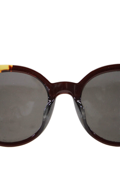 Fendi Womens Rounded Tortoise Shell Dark Lens Sunglasses Brown 21 51 140