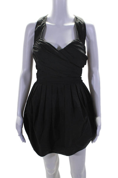 AllSaints Co Ltd Spitalfields Women's Bubble Hem Mini Dress Black Size 8