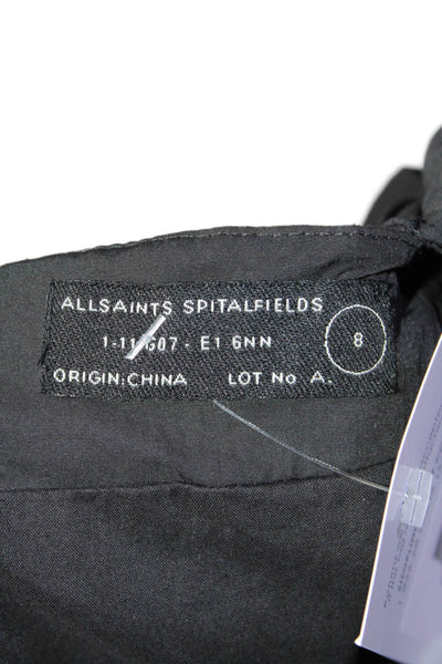 AllSaints Co Ltd Spitalfields Women's Bubble Hem Mini Dress Black Size 8