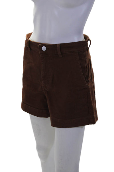 Everlane Women's Button Closure Flat Front Pockets Casual Shorts Brown Size 6