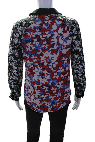 Peter Pilotto For Target Women's Long Sleeves Button Down Floral Shirt Size XS