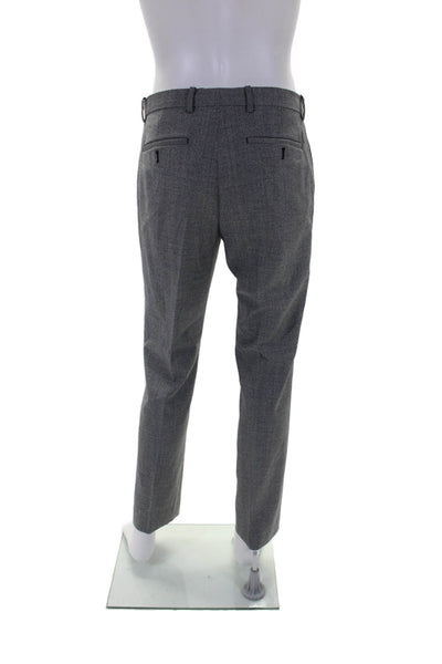 Theory Men's Hook Closure Flat Front Straight Leg Dress Pants Gray Size 32