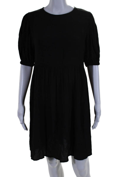 Rachel Pally Women's Short Sleeve A Line Mini Dress Black Size M