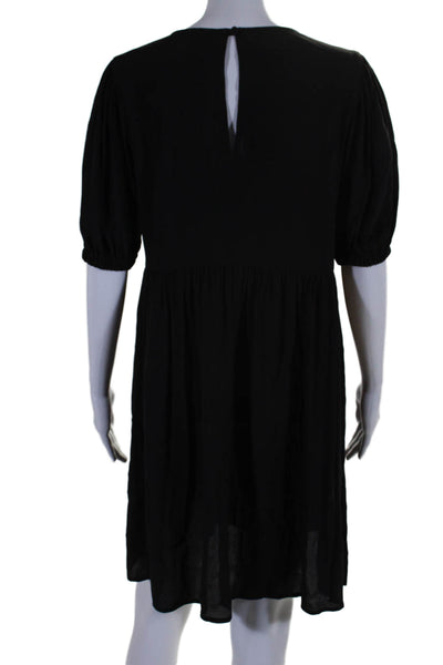 Rachel Pally Women's Short Sleeve A Line Mini Dress Black Size M