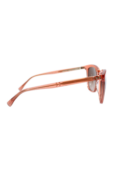 J Crew Womens Gold Tone Oval Gray Lens Pull On Sunglasses Peach Pink JG0434S