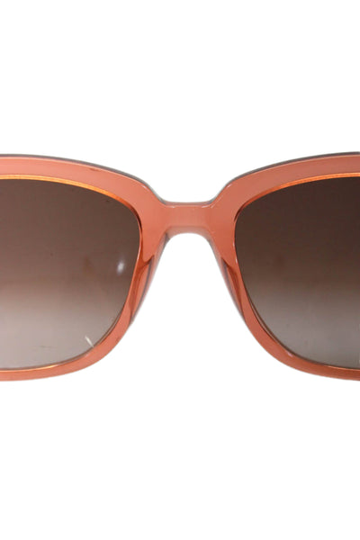 J Crew Womens Gold Tone Oval Gray Lens Pull On Sunglasses Peach Pink JG0434S