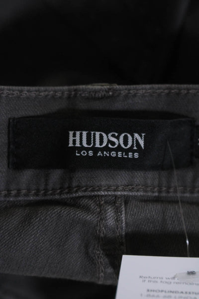 Hudson Men's Five Pockets Button Closure Straight Leg Denim Pants Gray Size 30