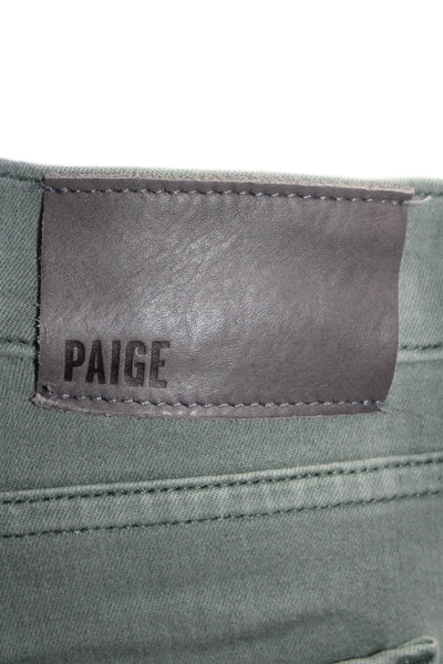 AG Men's Five Pockets Button Closure Straight Leg Denim Pants Green Size 30