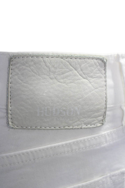 Hudson Men's Button Closure Five Pockets Straight Leg Pants White Size 30